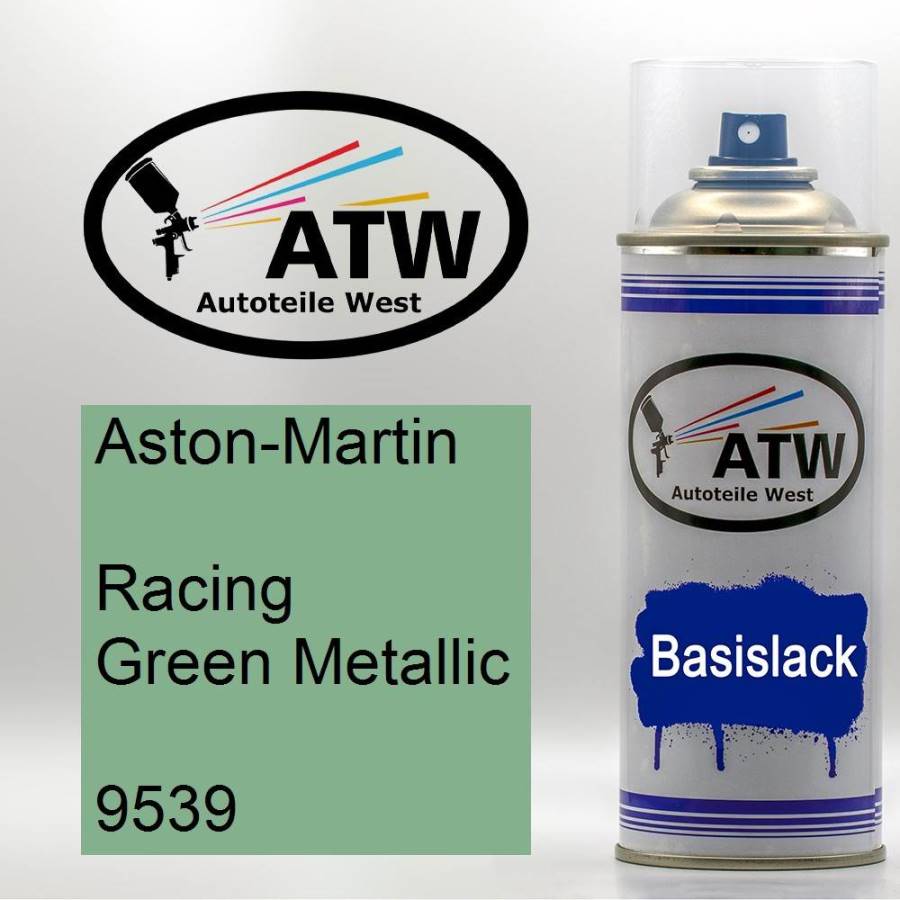 Aston-Martin, Racing Green Metallic, 9539: 400ml Sprühdose, von ATW Autoteile West.